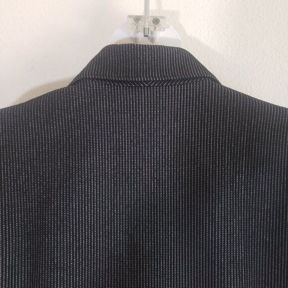 Tommy Hilfiger Women's Blazer 8 Black Pin Striped Preppy Academia Classic - Picture 9 of 11
